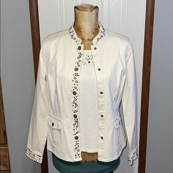 Susan Bristol TWO (2) Piece | Safari Line | Jacket and Matching Top Size 8 - Picture 2 of 16